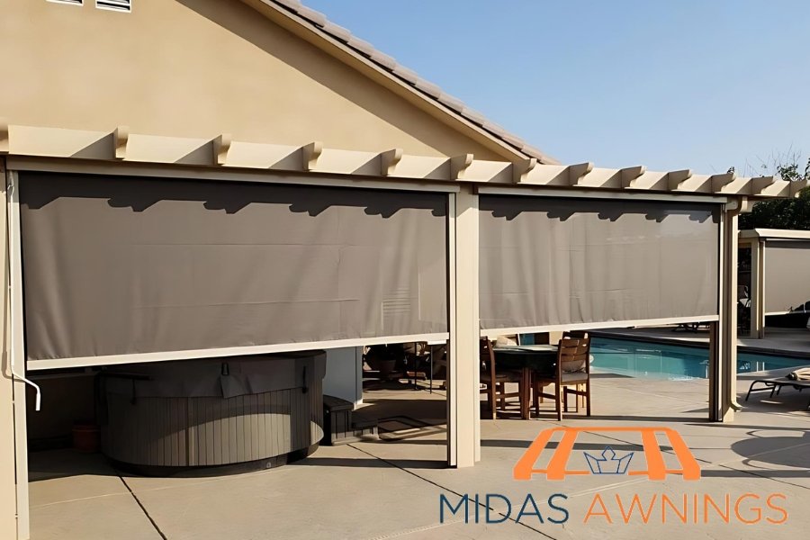 Retractable Awning Installation in Singapore - Landed, Newton 7 vertical-drop-awnings-midas-awnings-singapore-service-2