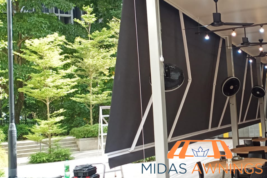 Retractable Awning Installation in Singapore - Landed, Newton 12 retractable-awning-photo-midas-awnings-singapore