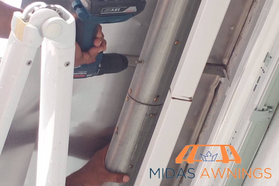 Retractable Awning Installation in Singapore - Landed, Newton 7 contractor-drilling-retractable-awning-replacement-services-midas-awning-singapore