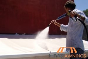 How to Clean & Maintain Retractable Awnings in Singapore 3 pre-rinse-how-to-clean-and-maintain-retractable-awnings-in-singapore-retractable-awnings-midas-awnings-singapore