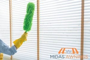 7 Tips for Maintaining and Cleaning Your Balcony Blinds for Long-Lasting Use 2 regularly-dust-7-tips-for-maintaining-and-cleaning-your-balcony-blinds-for-long-lasting-us-balcony-blinds-midas-awnings-singapore