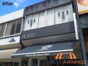 Retractable Awning Installation in Singapore - Commercial, Katong 8 retractable-awning-installation-services-midas-awnings-singapore-commercial-katong-8